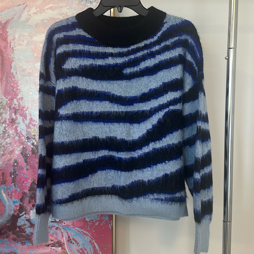 Anthropologie Salma Striped Eyelash sweater